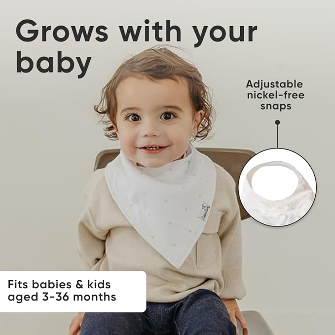 Copper Pearl 6 Pack Soft Cotton Baby Bibs for Drooling and Teething, Absorbent Drool Bibs for Baby Girl and Boy, Adjustable to Fit Newborns to Toddlers, Tons of Styles (Henry Set)