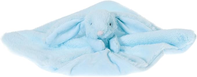 Apricot Lamb Stuffed Animals Light Blue Bunny Rabbit Security Blanket Infant Nursery Character Blanket Luxury Snuggler Plush Baby Lovey(Light Blue Bunny, 13 Inches)