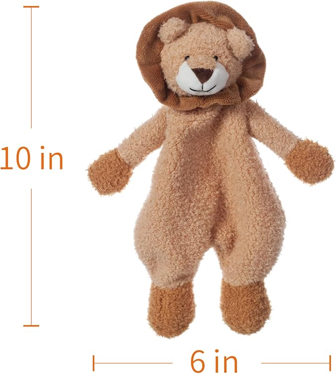 Apricot Lamb Stuffed Animals Security Blanket Yellow Lion Infant Nursery Character Blanket Luxury Snuggler Plush(Yellow Lion, 10 Inches)