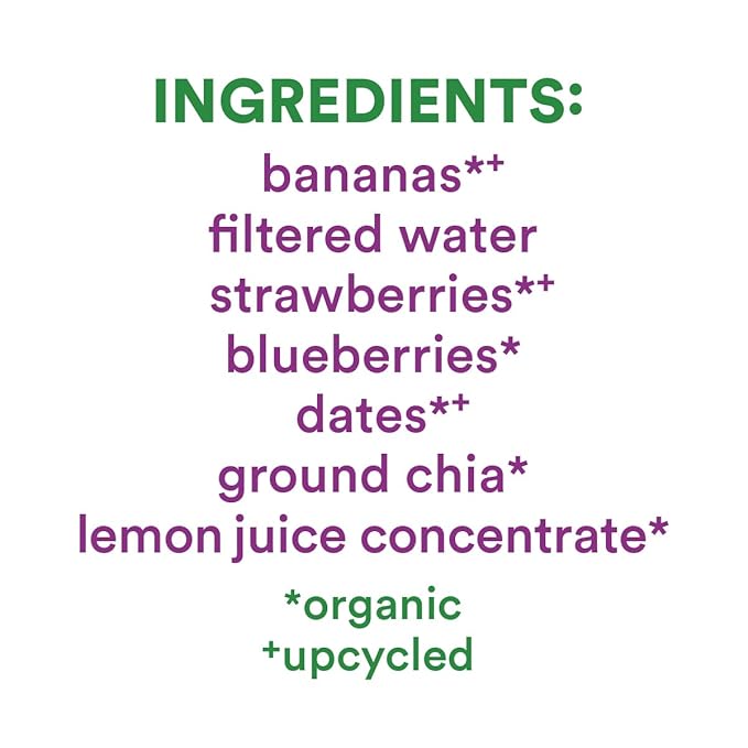 Sweet Nothings, Banana Berry, USDA Organic Kids' Squeezable Fruit Smoothie Popsicle Pops, Value Pack of 24 - Dye-Free, No Added Sugar, Dairy-Free, Vegan, Healthy Organic Fruit Pops, Freeze & Enjoy