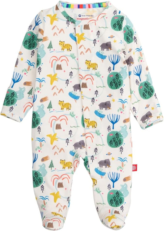 Magnetic Me Boys Modal Magnetic Baby Footie Pajamas | Silky Soft Modal Fabric | Baby Sleepers Available in Sizes PRE - 24M