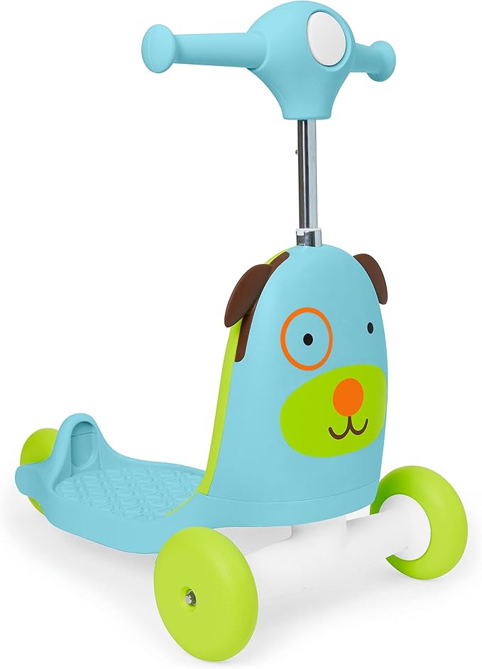 Skip Hop 3-in-1 Baby Activity Push Walker & Ride On Scooter Toy, Dog