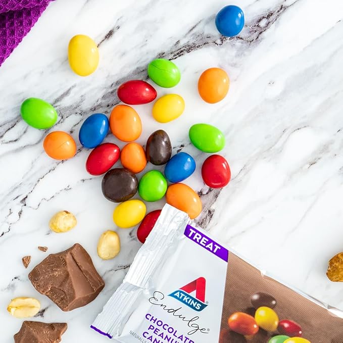 Atkins Endulge Chocolate Peanut Candies, Dessert Favorite, 0g Sugar, 20 Count