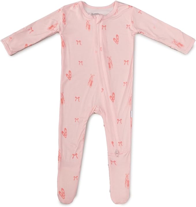 Bamboo Little Soft Baby Footie Pajamas, Baby Clothes, Newborn Sleepers, 95% Viscose and 5% Spandex, 0-24 Months