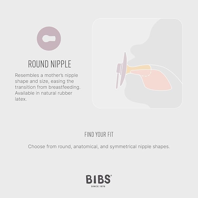 BIBS Colour Soother 4-Pack | BPA Free Dummy Pacifier | Round Nipple | Natural Rubber Latex | Made in Denmark | Size 0-6 Months | Deep Space Mix