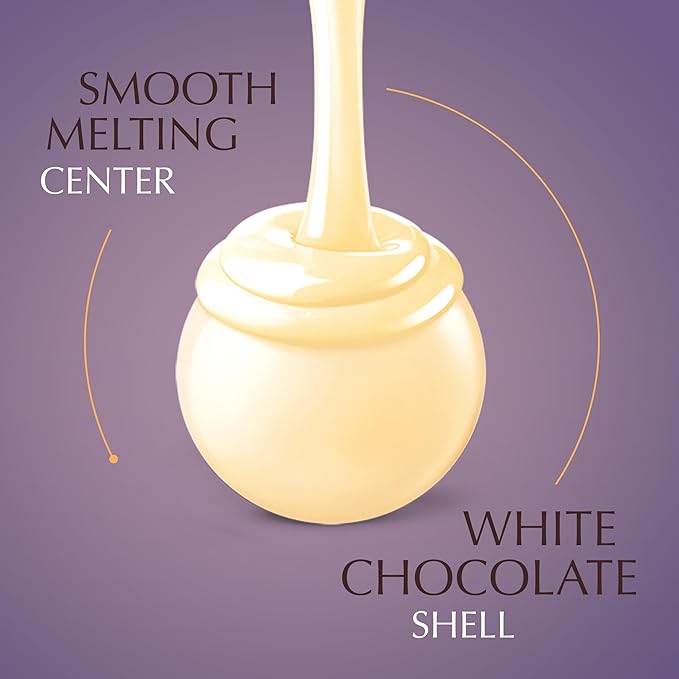 Lindt LINDOR White Chocolate Assorted Chocolate Candy Truffles, 15.2 oz. Bag