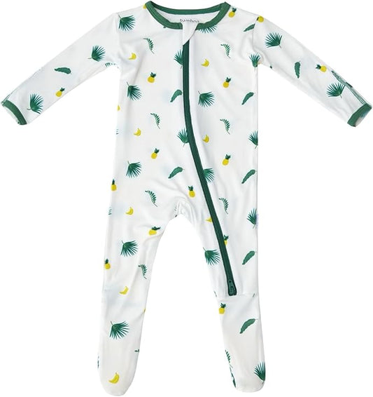 Bamboo Little Soft Baby Footie Pajamas, Baby Clothes, Newborn Sleepers, 95% Viscose and 5% Spandex, 0-24 Months