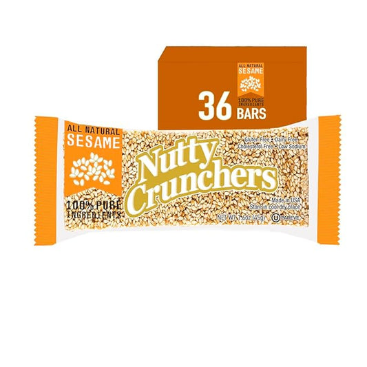 Nutty Crunchers All Natural Ingredients (Sesame, 36 Bars/box)