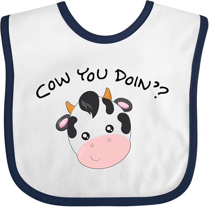 inktastic Cow You Doin' Cute Cow Baby Bib