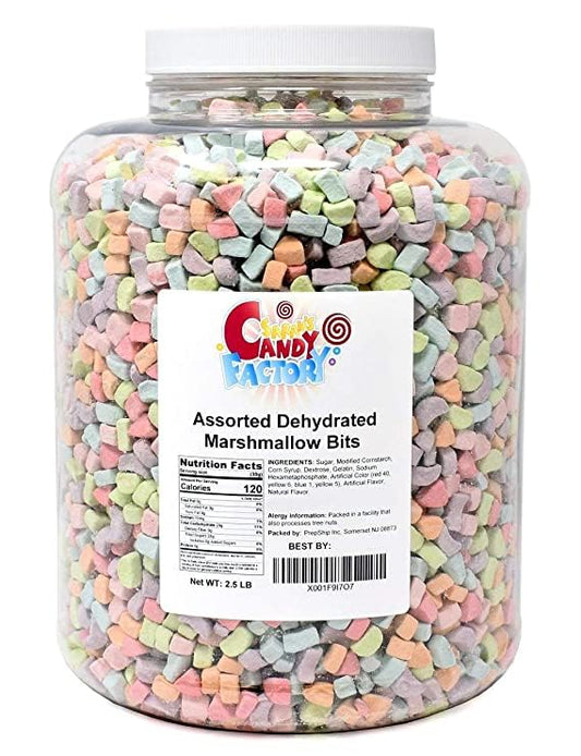 Sarah's Candy Factory Assorted Dehydrated Marshmallow Bits in Jar, 2.5 Lbs (updated)