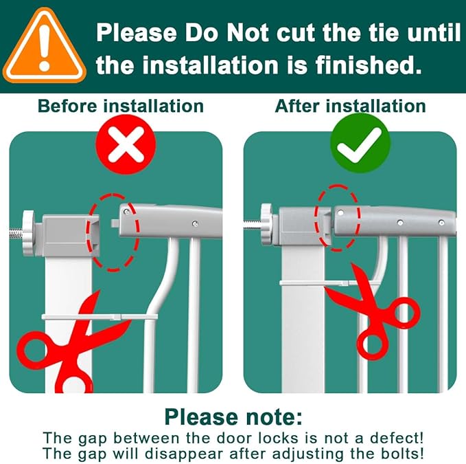 Fairy Baby 40.5" Extra Tall Baby Gate No Drill, 65.8"-72.2" Extra Wide Large Dog Gate, Pressure Mounted Walk Through Adjustable Tension Safety Gate, Auto Close Child Pet Gate for Stairs Doorway, White