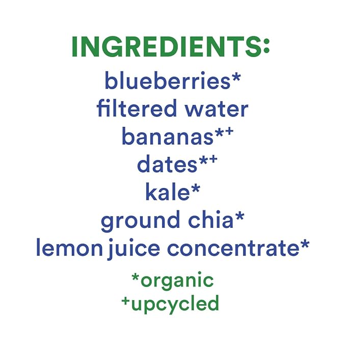 Sweet Nothings, Blueberry, USDA Organic Kids' Squeezable Super Fruit Smoothie Freezie Pops, Value Pack of 24 - Dye-Free, No Added Sugar, Dairy-Free, Vegan, Healthy Organic Fruit and Veggie Pops, Freeze & Enjoy
