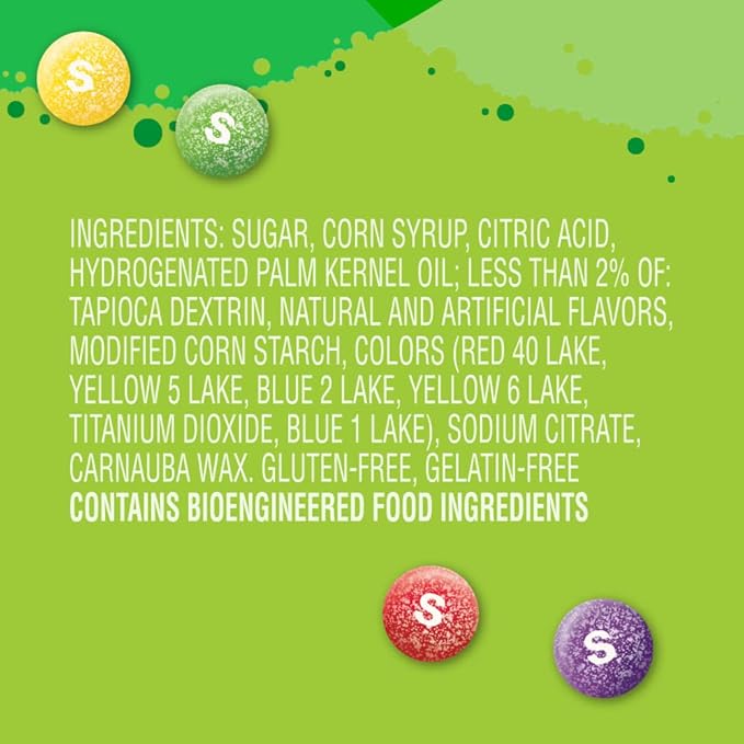 SKITTLES Sours Individually Wrapped Full Size Chewy Candy Packs, 24 Ct Bulk Box