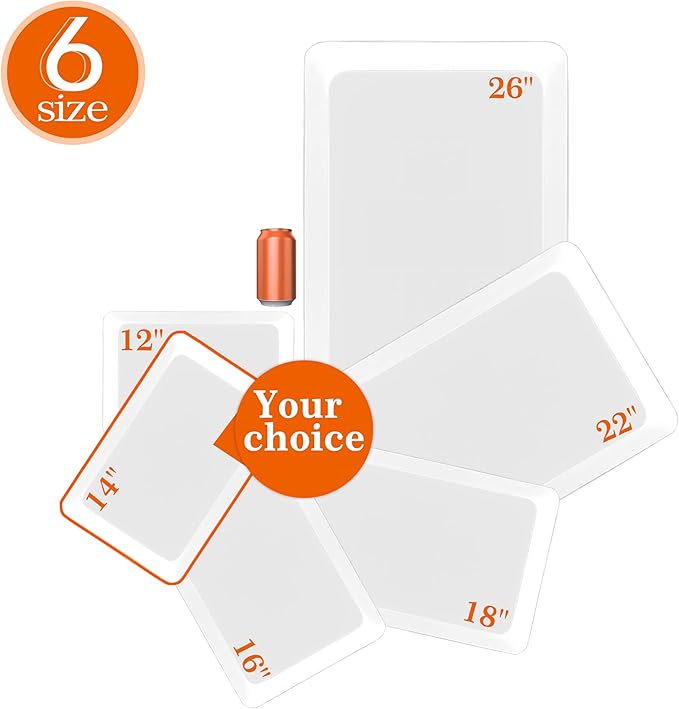 Serving Tray Platter, 2 Pcs Food Tray for Veggie Fruit Snack Dessert Cookie Cheese, Food Trays for Party Supplies Display, Plastic Platters for Serving Food, Large White Trays, BPA Free