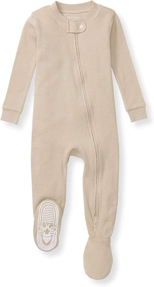 Burt's Bees Baby baby-boys Sleeper Pjs, 100% Organic Cotton, One-piece Footie, Zip Up Jumpsuit, Snug Fit Pajamas