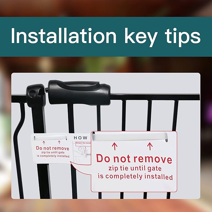 Extra Wide Baby Gate Tension Indoor Safety Gates Black Metal Large Pressure Mounted Pet Gate Walk Through Long Safety Dog Gate for The House Doorways Stairs (38.58"-43.31"/98-110CM, Black)