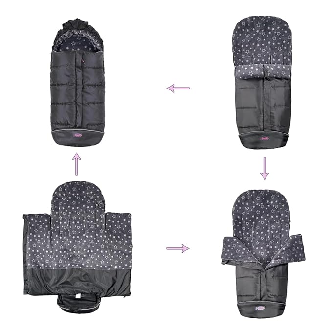 Front Height Adjustable Winter Waterproof Stroller Bunting Bag,Winter Stroller Blanket,Good for M6-48 Toddler