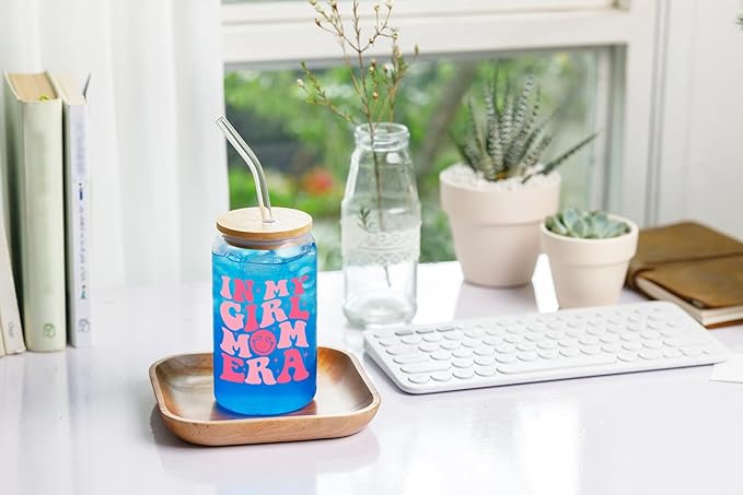 NewEleven Gifts For Girl Mom - Gift For A Mom Of Girls, Pregnant Moms, Expecting Moms, Mama, Mother To Be, Mommy To Be, First Time Mommy - 16 Oz Coffee Glass