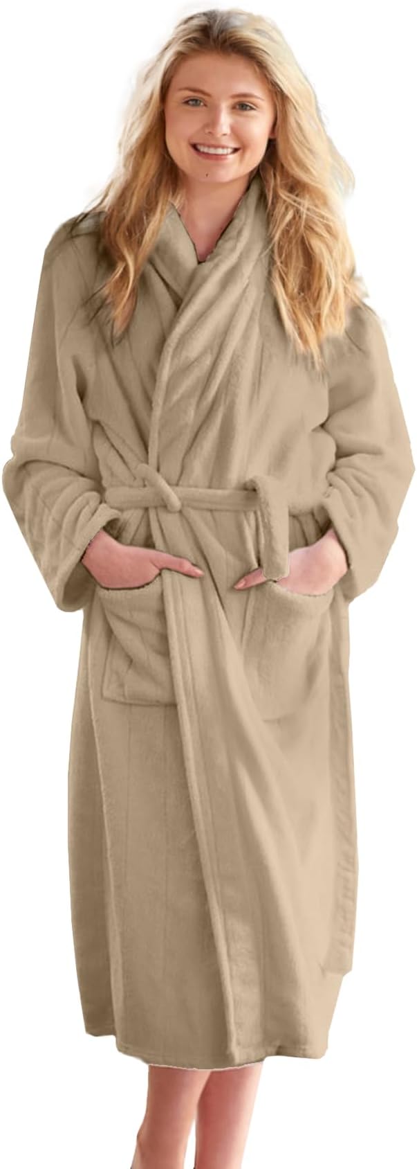 DAN RIVER Premium Cotton Terry Robes for Women and Men, Ultra Soft bathrobe with Adjustable Waist Belt and Pockets Pack of 1