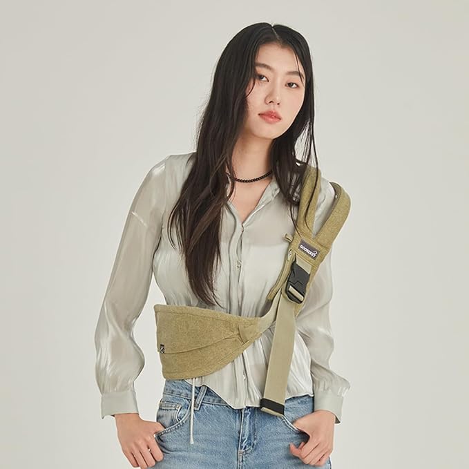 GOOSEKET 365 Toddler Carrier, 100% Cotton, Lightweight, Easy-to-USE, Portable, Suitable from 6-48 Months, Supports UP to 44LBS (Khaki)