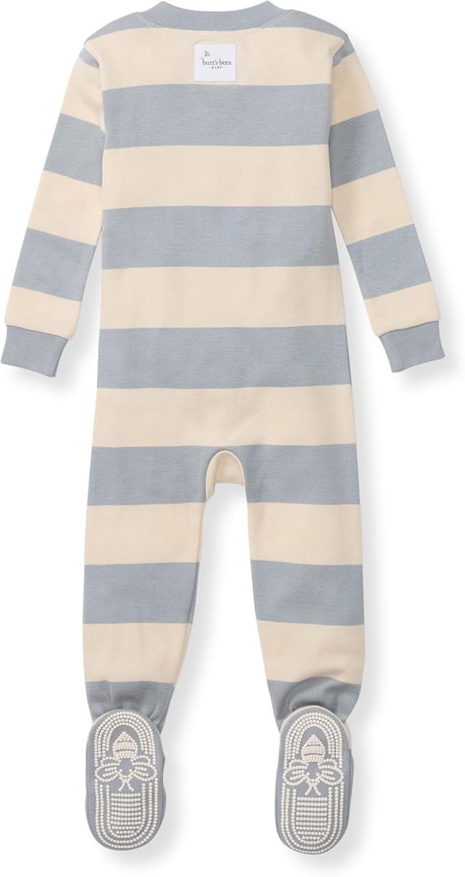 Burt's Bees Baby baby-boys Sleeper Pjs, 100% Organic Cotton, One-piece Footie, Zip Up Jumpsuit, Snug Fit Pajamas