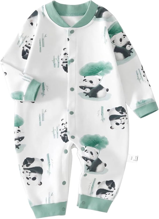 100% Organic Cotton Soft 3-24 Months Unisex Footless Newborn Baby Sleepers Pajamas Romper Boys Girls Long Sleeve