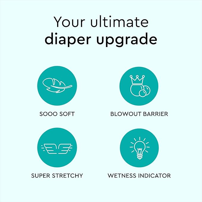 Baby Diapers - Size 1 (4-11 lbs), Half-Monthly Supply (72 Count), Leak Protection, Skin-Friendly, Ultrasoft, Perfume- & Chlorine-Free, Hypoallergenic, Dermatologist Tested, Oeko-TEX®