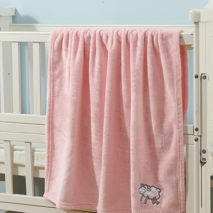 CREVENT Gift Set for Girls -Diaper Caddy Organizer Basket with 2 Blankets, 1 Taggie, 1 Lovey, 3 Socks，1 Headband，1 Gift Bag with Ribbon - Newborn Essential Baby Shower (Pink)