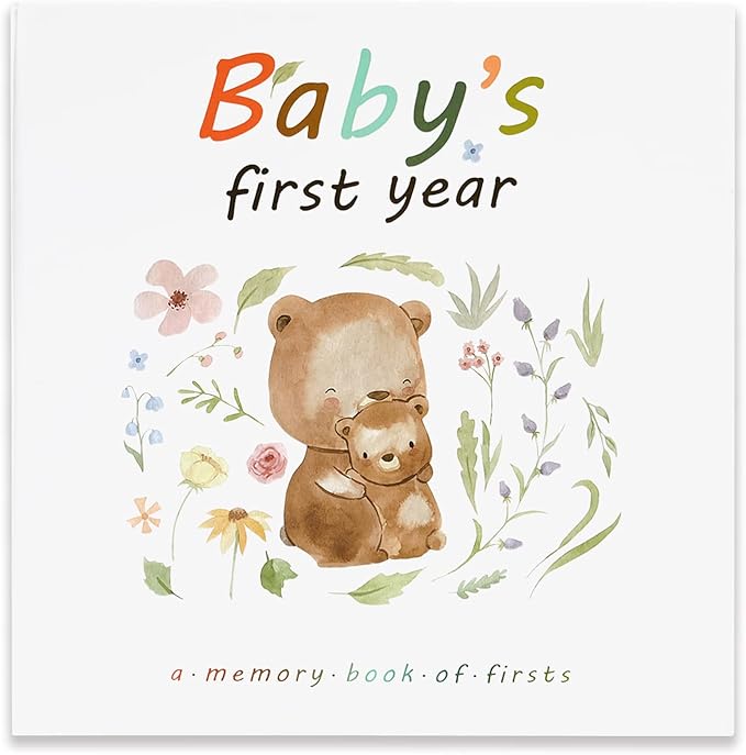 Complete 100 Pages First 5 Years Baby Memory Book and Baby Milestone Book, Easy to Fill Baby Journal From Pregnancy to 5 Years, Hardcover Baby Album and Memory Book, 9.3” x 9.3”