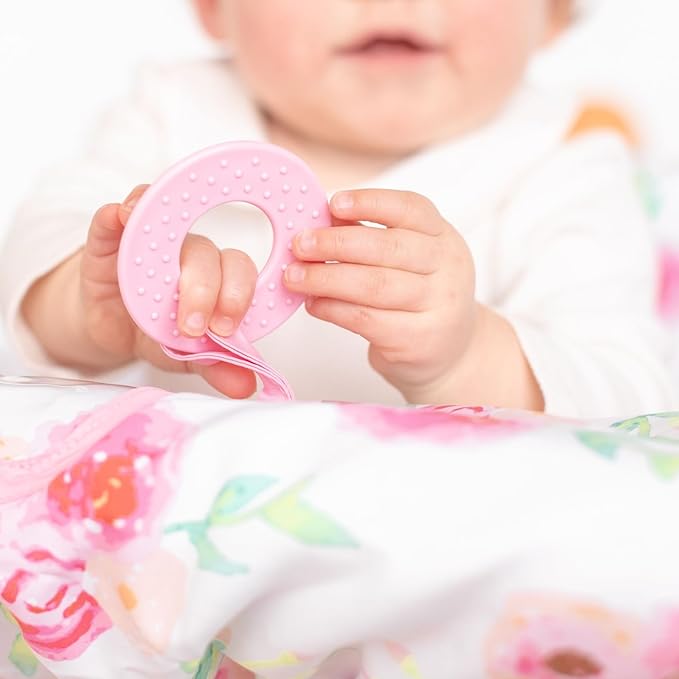 2-in-1 Cushy High Chair Cover and Shopping Cart Cover for Baby, Comfortable Cover for Grocery Cart, Universal Fit Cart Cover for Babies, Includes Storage Pouch - Full Bloom