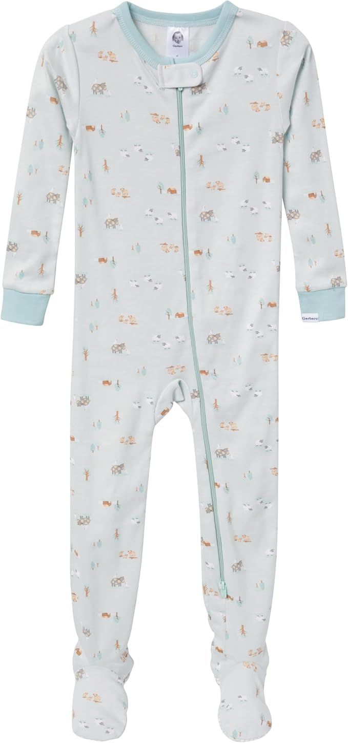 Gerber Unisex-Baby 2-Pack Footed Pajamas