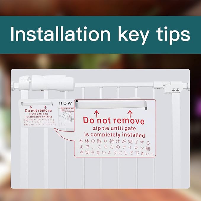 Extra Wide Baby Gate Tension Indoor Safety Gates White Metal Large Pressure Mounted Pet Gate Walk Through Long Safety Dog Gate for The House Doorways Stairs (52.76"-57.48"/134-146CM, White)