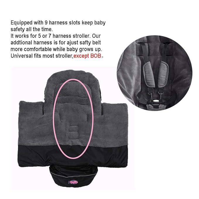 Sunday Anti-kick Stroller Blanket, Universal Footmuff Cosy Toes Buggy Pushchair Sleeping Bag - Waterproof, Anti-Slip, Extendable, Multifunction Winter Cover