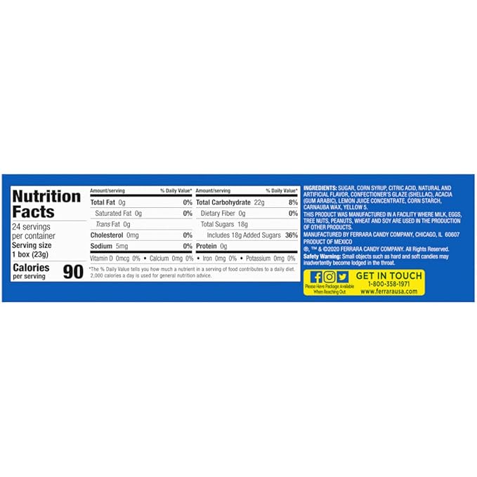 Lemonhead Hard Lemon Candy, 0.8 Ounce Boxes (Pack of 24)