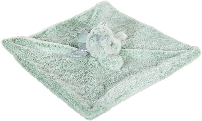 Apricot Lamb Luxury Snuggle Plush Cute Dragon Dinosaur Infant Stuffed Animals Security Blanket Nursery Character Blanket (Green Dragon, 13.8 Inches)
