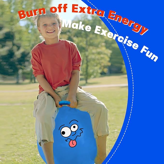 EVERICH TOY Hopper Ball, Bouncing Ball with Handle, 18 Inches Jumping Hoppity Hop Toys, Sit and Bounce on Toys for Boys and Girls Gifts