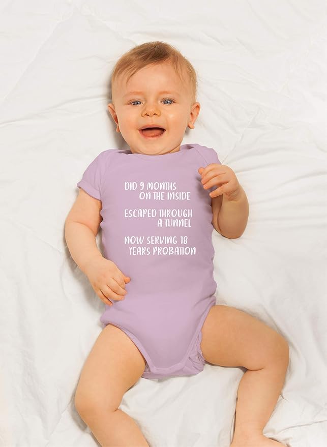 CBTwear Did 9 Month, Escaped Through a Tunnel, Serving 18 Years Baby Bodysuit Unisex Comfy Humor