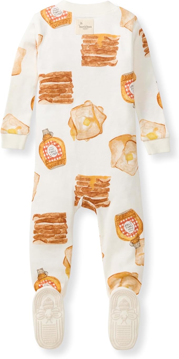 Burt's Bees Baby baby-boys Boys Sleeper Pjs, 100% Organic Cotton, One-piece Footie, Zip Up Jumpsuit, Snug Fit Pajamas