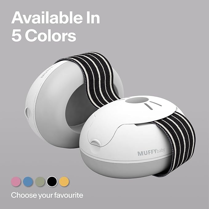 Alpine Muffy Baby Ear Protection for Babies and Toddlers up to 36 Months - CE & ANSI Certified - Noise Reduction Earmuffs - Comfortable Baby Headphones Against Hearing Damage & Improves Sleep - Black