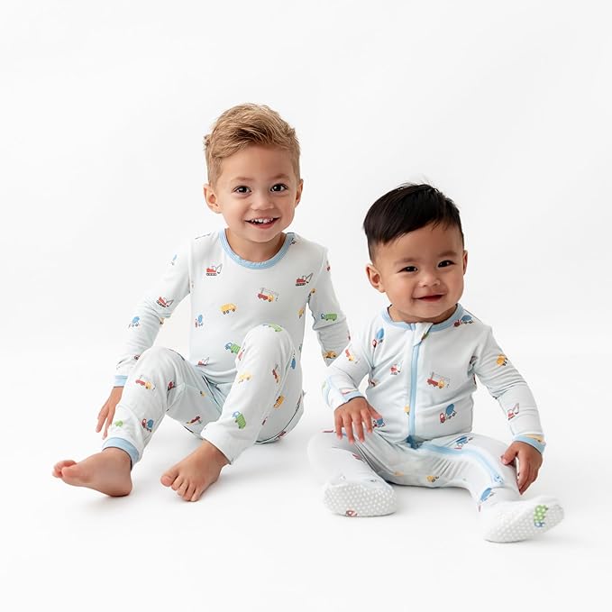 Bamboo Little Soft Baby Footie Pajamas, Baby Clothes, Newborn Sleepers, 95% Viscose and 5% Spandex, 0-24 Months