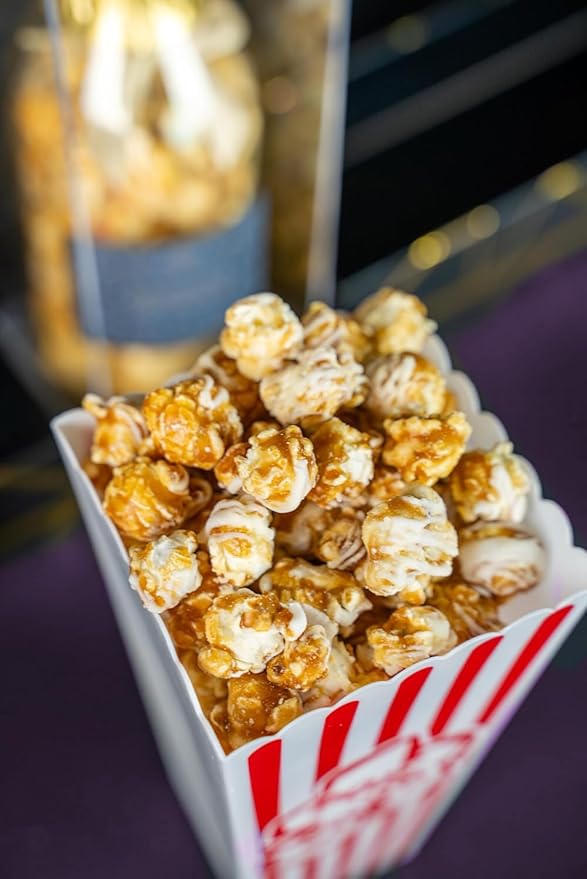 SendaCake Luxe Bubble Box with Caramel White Chocolate Popcorn, Ready to Gift, No Assembly Required - Happy Birthday Surprise - Unique Birthday Gift for Women, Men, Sister, Mom, Dad, Best Friend