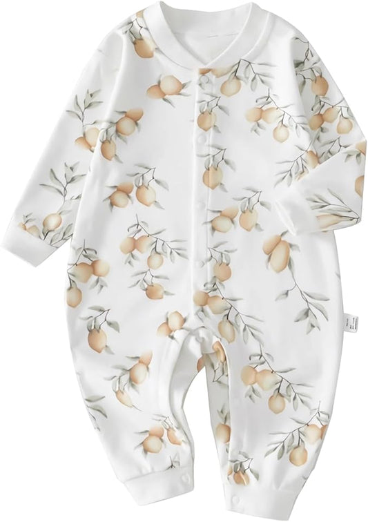 100% Organic Cotton Soft 3-24 Months Unisex Footless Newborn Baby Sleepers Pajamas Romper Boys Girls Long Sleeve