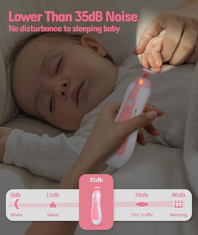 Baby Healthcare and Grooming Kit, Electric Safety Nail Trimmer Baby Nursery Kit, Newborn Care Kits with Hair Brush Comb for Newborn Infant Toddlers Baby Boys Girls Kids, Baby Shower Gifts