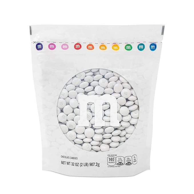 M&M’S WORLD Candy Bulk - Pearl Milk Chocolate for Candy Bar, Chocolate for Weddings, Birthdays, Graduations, Party Favors, Easter, Holiday, Birthday Party Favors and more, 2 lbs