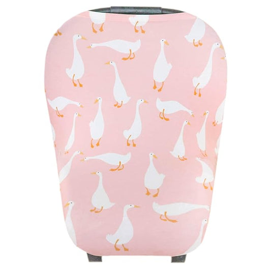 Copper Pearl Multi-Use Cover: Car Seat Covers, Nursing Cover, and Stroller Cover for Sun - Stretchy Fabric, All-Season Use, Stylish Designs, Easy Access for Moms - Goosie