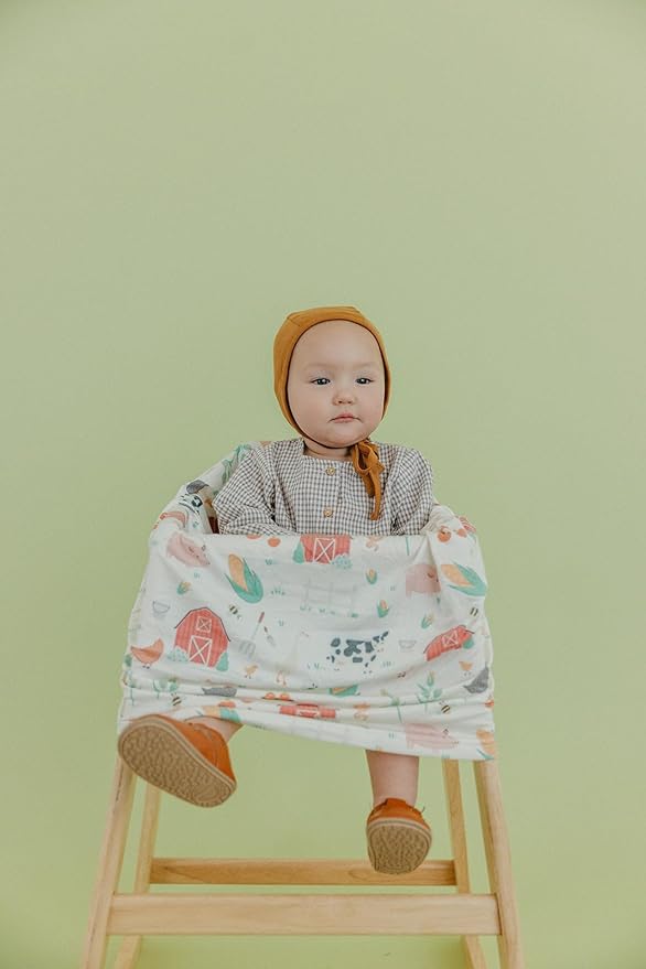 Copper Pearl Multi-Use Cover: Car Seat Covers, Nursing Cover, and Stroller Cover for Sun - Stretchy Fabric, All-Season Use, Stylish Designs, Easy Access for Moms - Farmstead