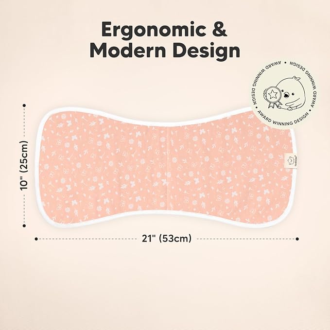 Organic Burp Cloths Baby Boy & Girl - 5-Pack Super Absorbent Cotton Burping Cloths for Babies, Soft & Plush Newborn Spit Up Rags, Infant Towels for Milk Spit Up, Unisex, Large 21" x 10" (Butterflies)