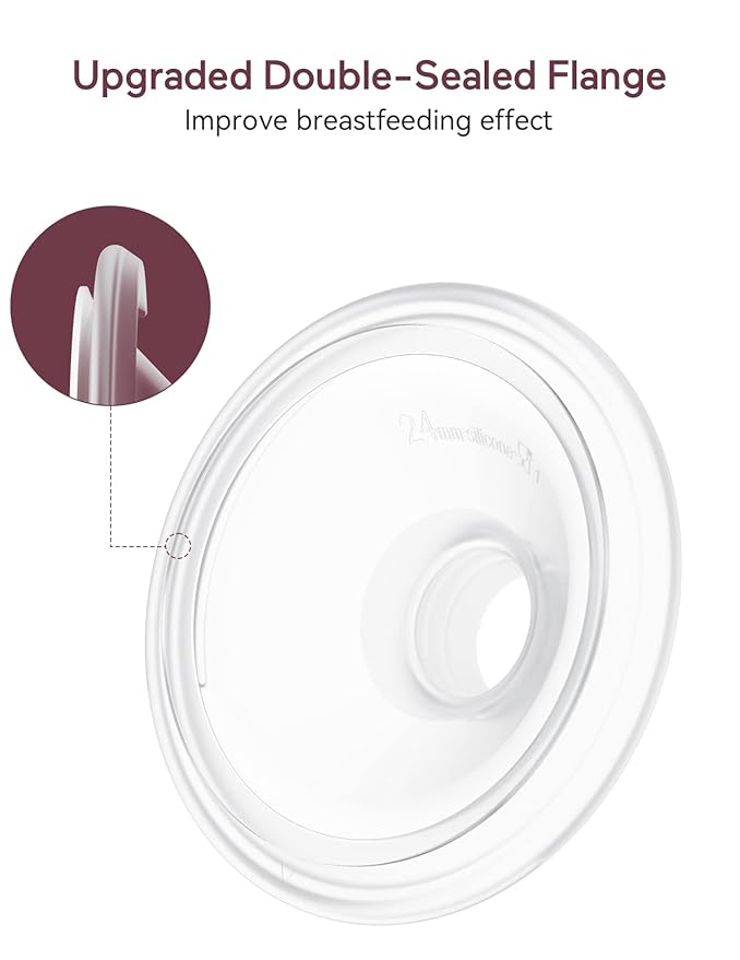 Momcozy Original S9 Pro/S12 Pro Replacement Accessories, Only Compatible with Momcozy S9 Pro/S12 Pro Breast Pump NOT for S9/S12(Double-Sealed Flange 24mm,1 Pack)