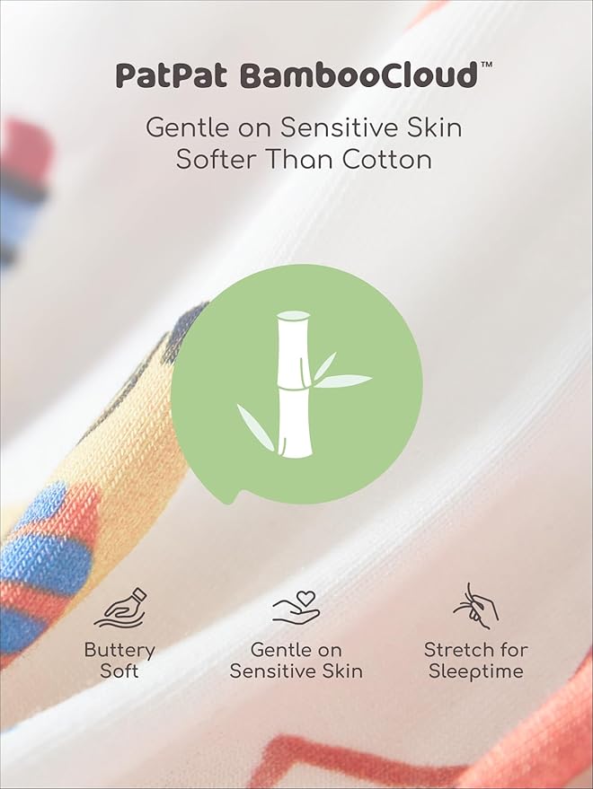 PATPAT Bamboo Viscose Pajama Sets for Toddler Boys & Girls Baby Kids, Ultra-soft Snug fit Pjs Sleepers for Birthday Holiday