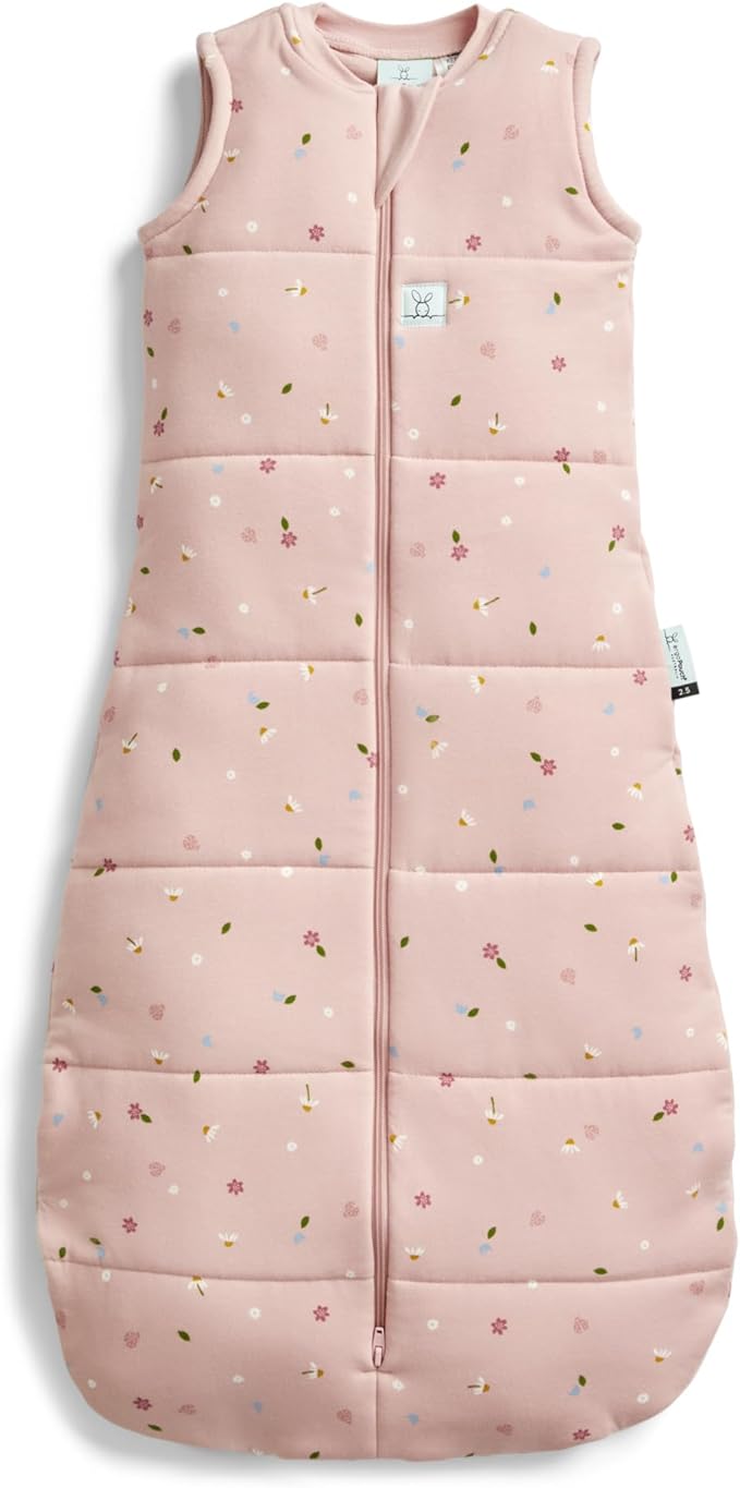 ergoPouch 1.0 Tog Jersey Sleeping Bag – Arms-Out Baby Sleep Sack – Soft, Breathable & Comfortable (8-24 Months, Daisies)